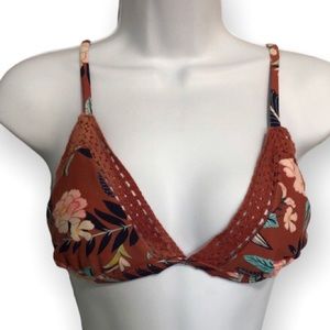 Xhilaration Floral Bikini Top Womens Size L